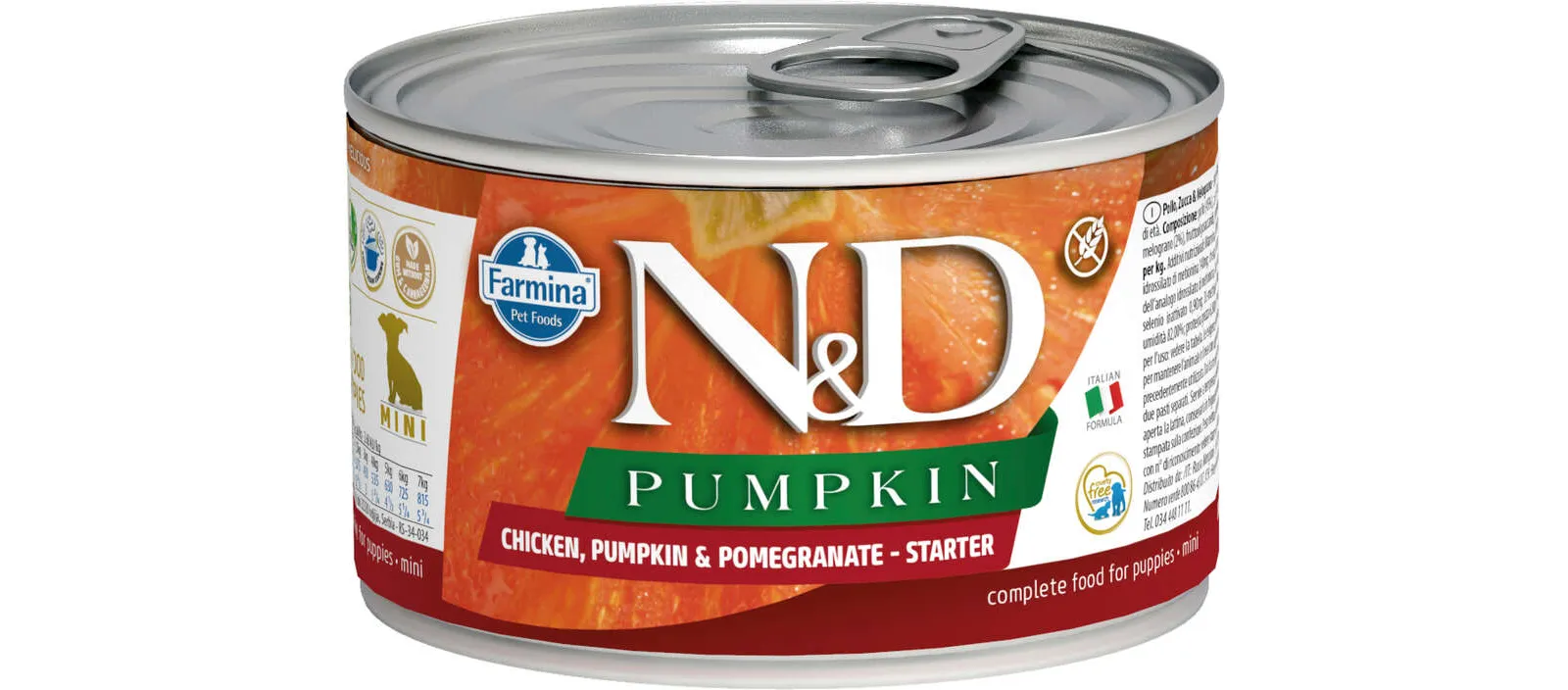 N&D Starter Mini Balkabak, Tavuk ve Nar Yavru Başlangıç Köpek Konservesi 140 Gr
