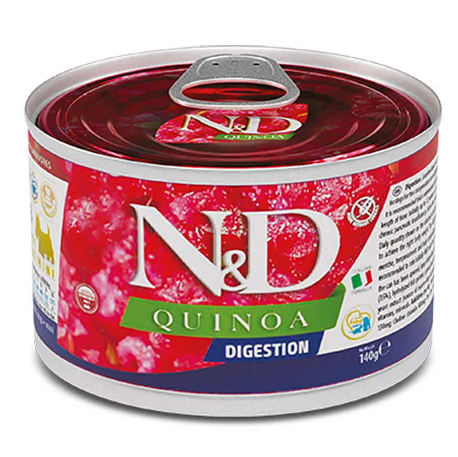 N&D Quinoa Mini Digestion Hassas Sindirim Kinoa, Kuzu ve Enginarlı Köpek Konservesi 140 Gr