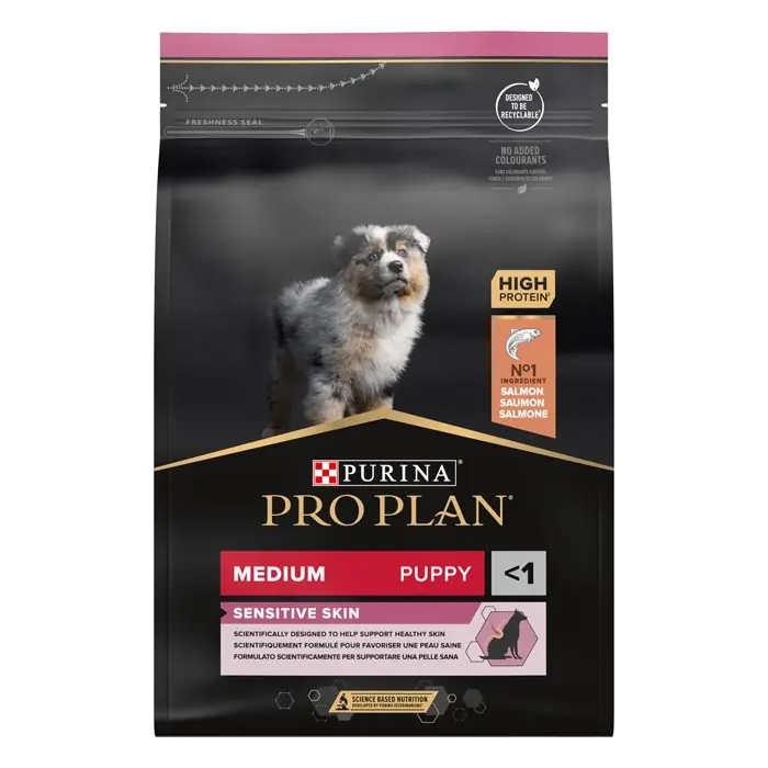 Pro Plan Puppy Medium Sensitive Skin Somonlu Orta Irk Yavru Köpek Maması