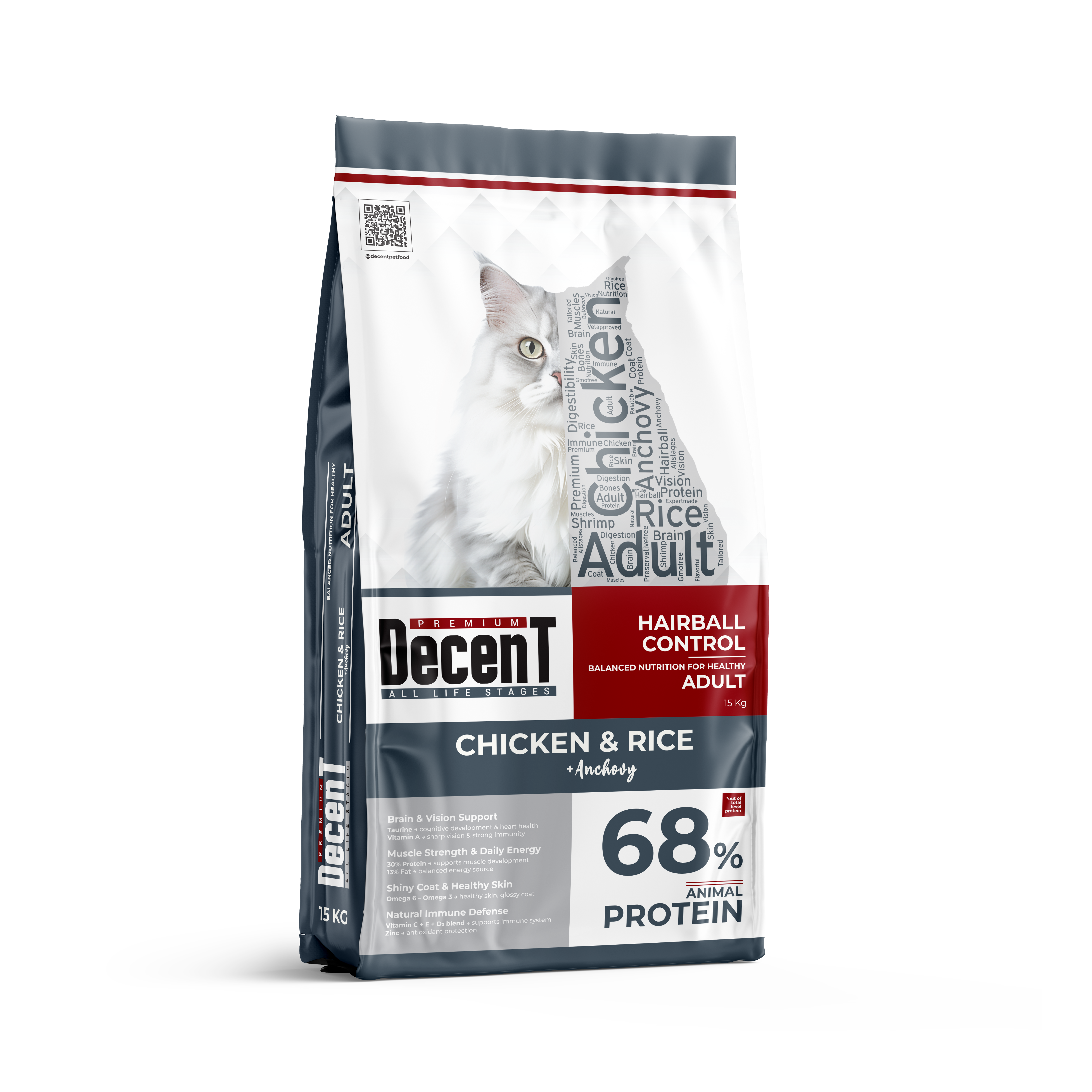 Decent Tavuklu ve Karidesli Yetişkin kedi Maması