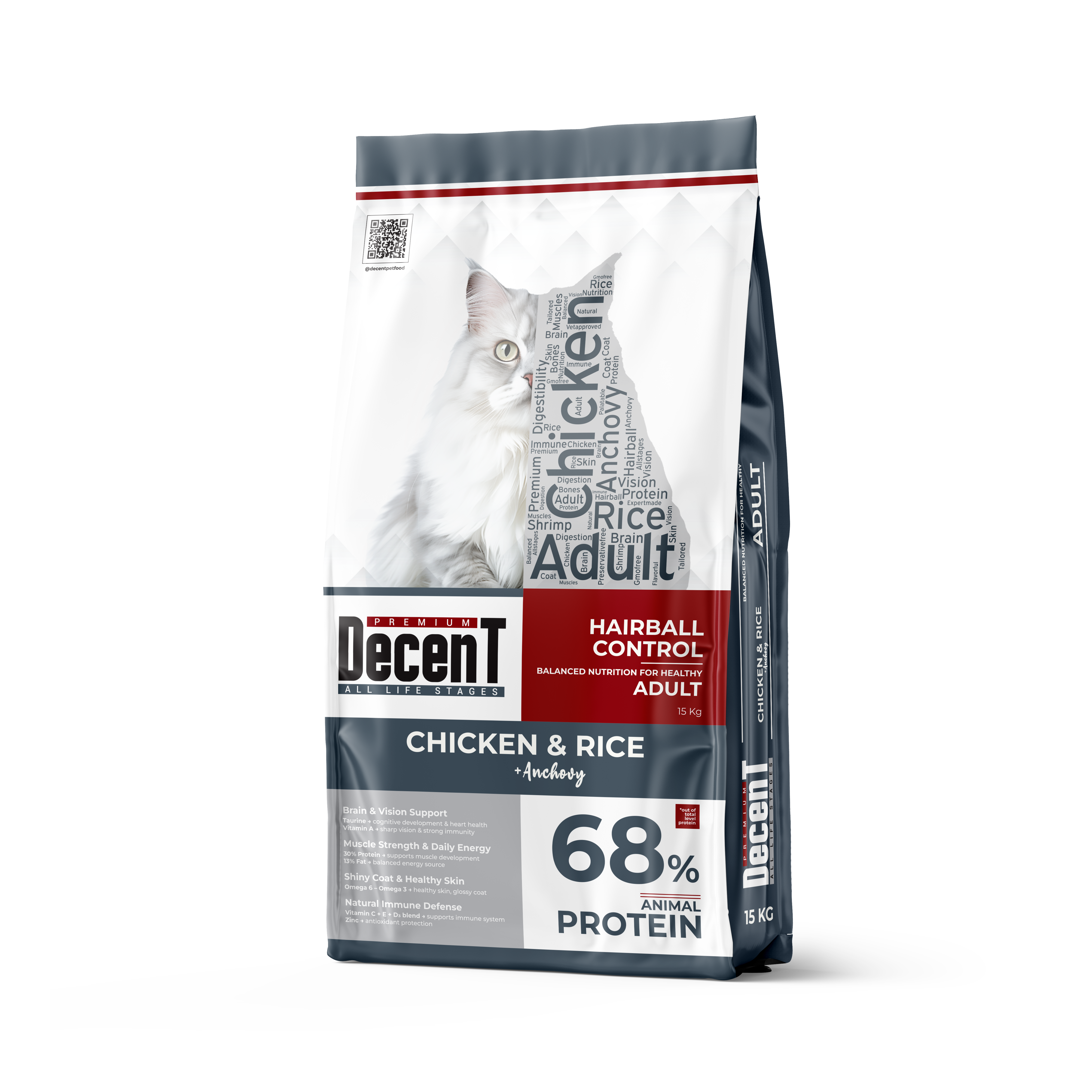 Decent Tavuklu ve Karidesli Yetişkin kedi Maması
