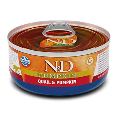 N&D Pumpkin Balkabaklı ve Bıldırcın Etli Kedi Konservesi 70 Gr