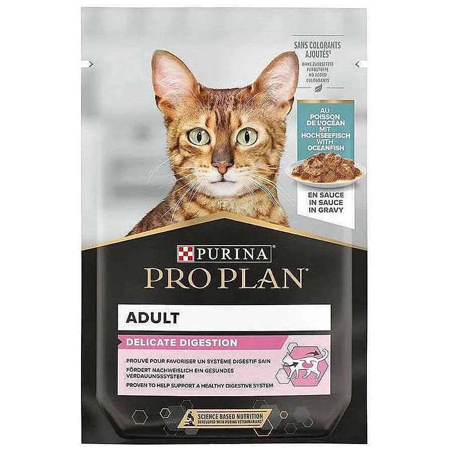Pro Plan Pouch Delicate Sos İçinde Okyanus Balıklı Kedi Yaş Maması 85 Gr