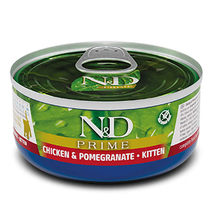 N&D Prime Kitten Tavuk Etli ve Narlı Yavru Kedi Konservesi 70 Gr