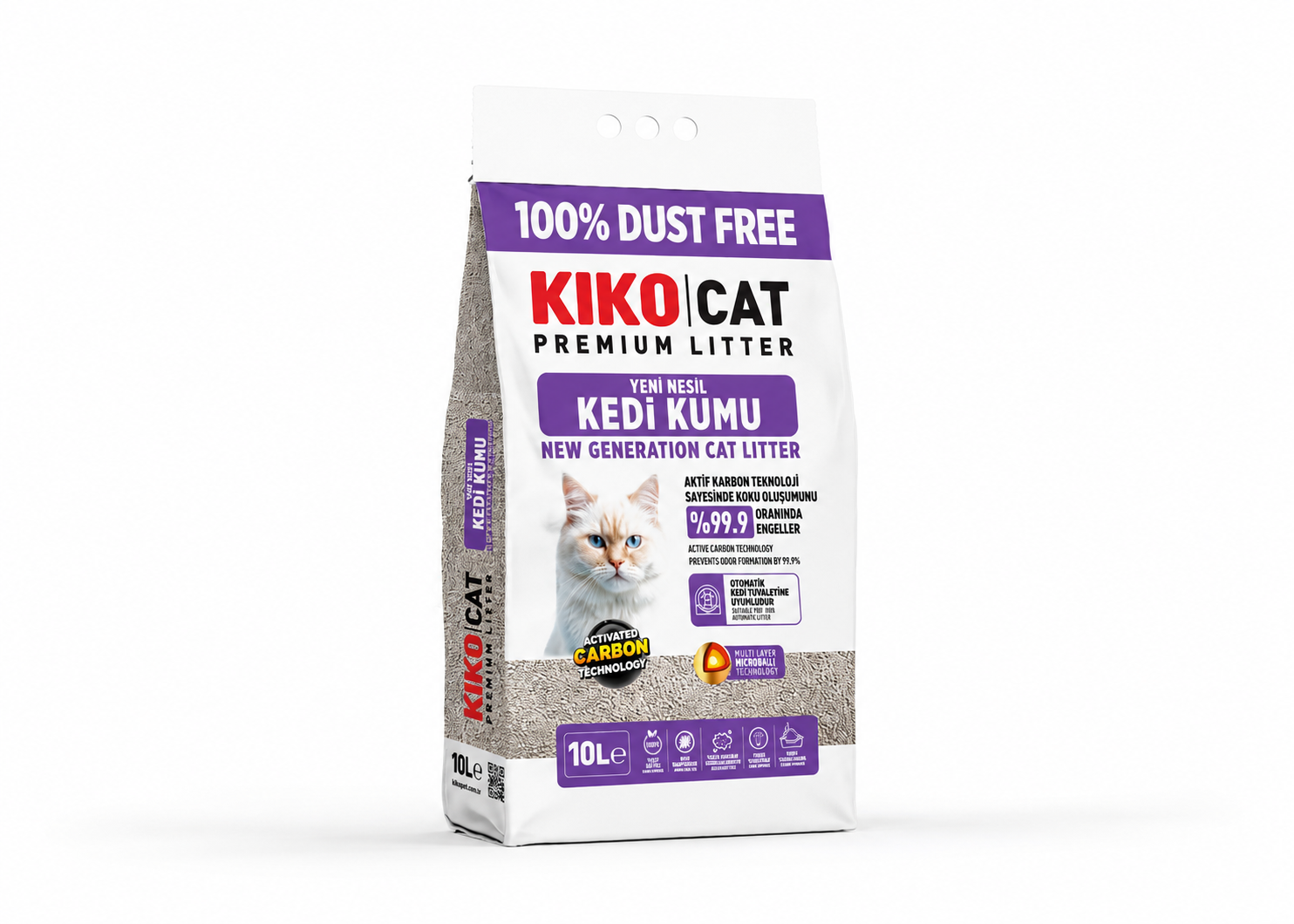 Kiko Cat Tozsuz Yeni Nesil Kedi Kumu 10 Lt