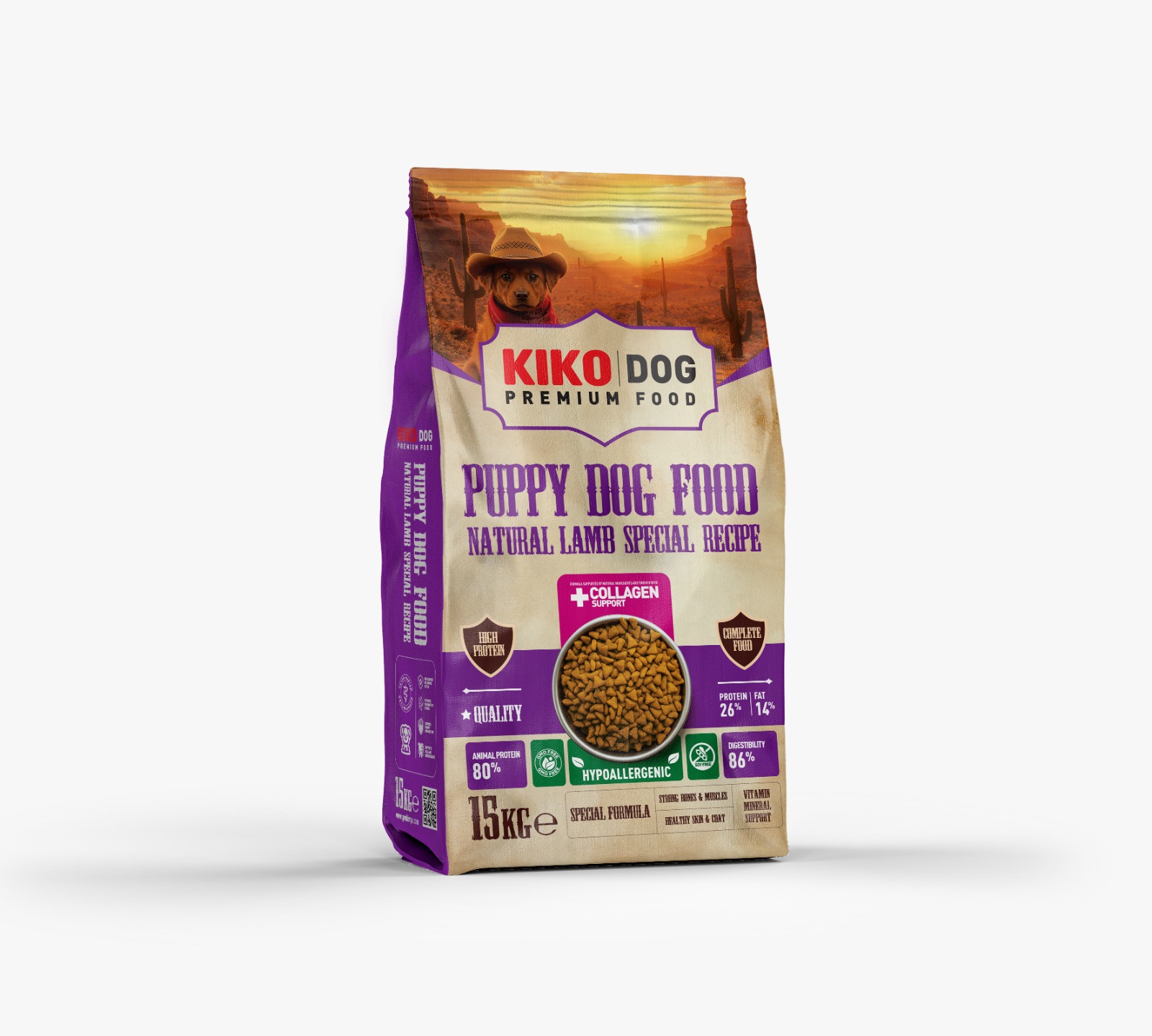 Kiko Dog Pupy Kuzu Etli Yavru Köpek Maması 15 Kg