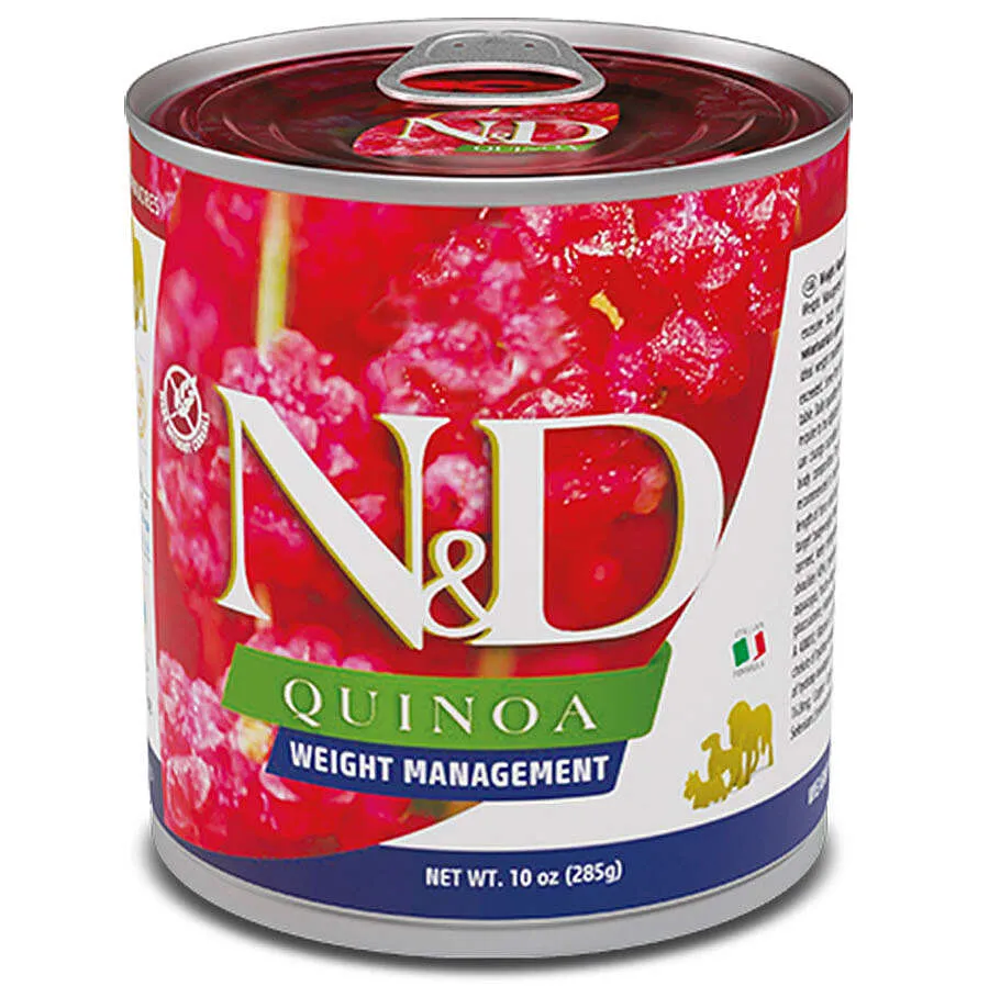 N&D Quinoa Weight Management Light Kinoa Kuzu Köpek Konservesi 285 Gr